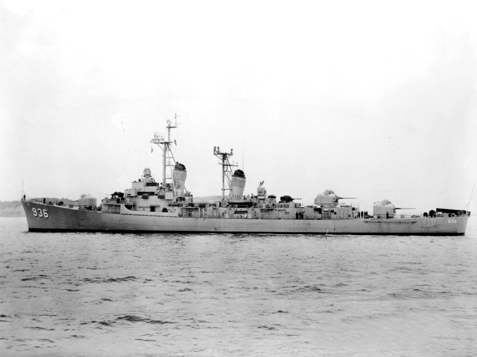USS Decatur (DD-936) underway on 30 November 1956