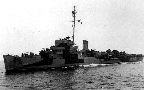 USS Cronin (DE-704) underway at sea, circa in 1944
