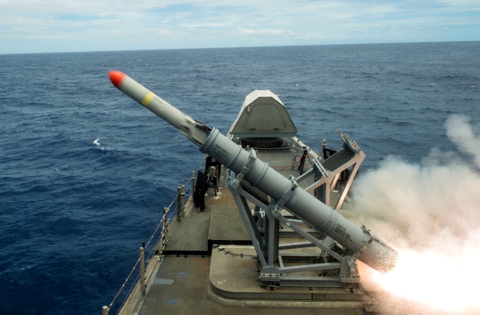 USS Coronado (LCS 4) launches harpoon missile during RIMPAC USS Coronado (LCS 4) launches harpoon missile during RIMPAC (28364930621)