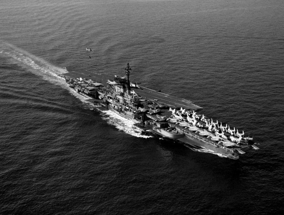 USS Coral Sea (CV-43) underway in 1979