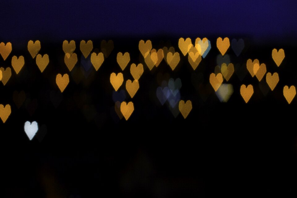 Heart light boke effect