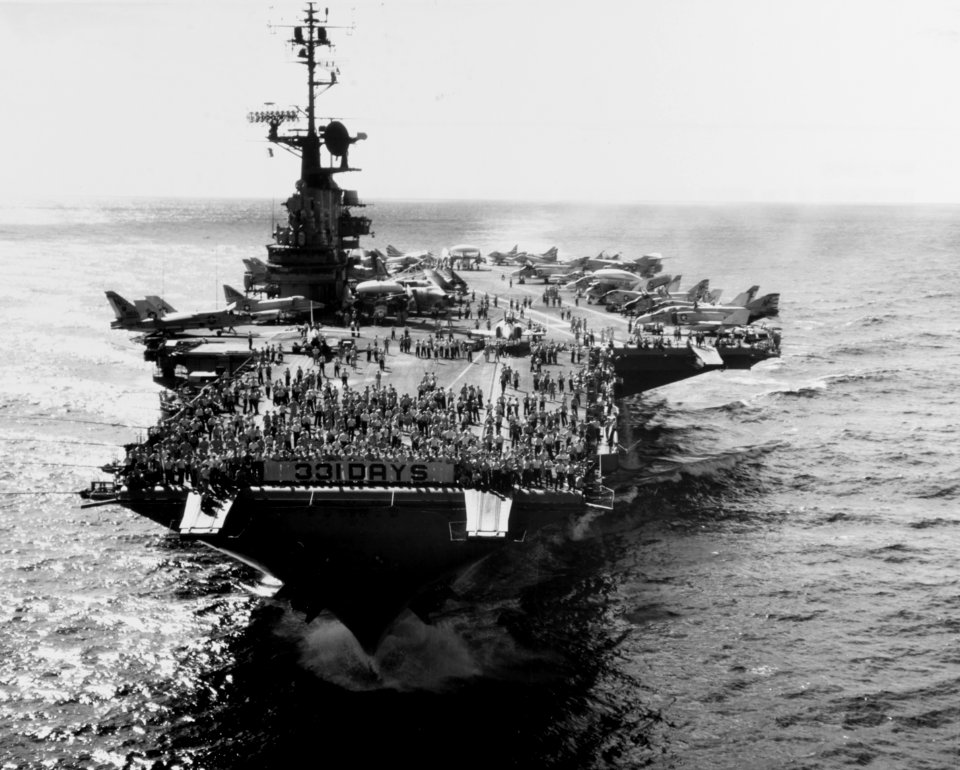 USS Coral Sea (CVA-43) returning from deployment to Vietnam in 1965