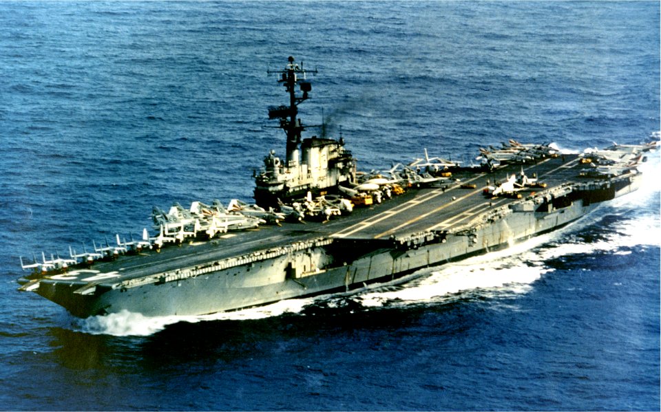 USS Coral Sea (CVA-43) underway c1972