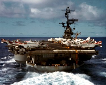 USS Coral Sea (CVA-43) stern view c1972
