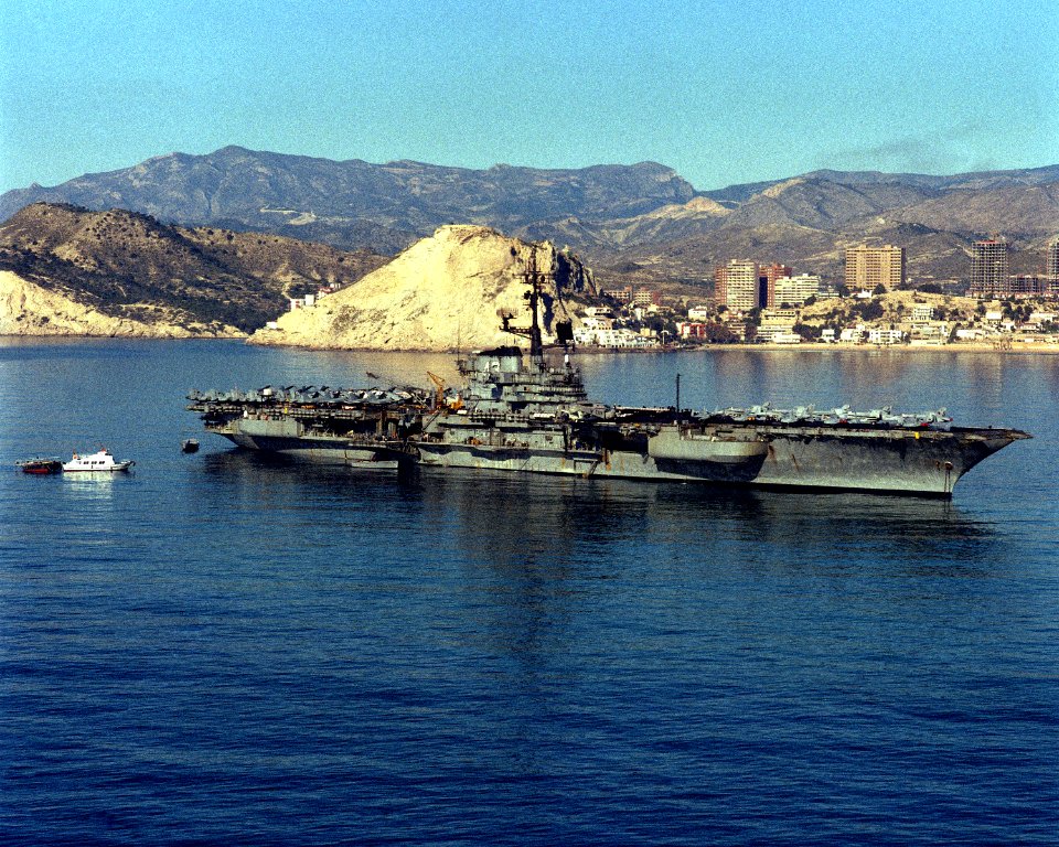 USS Coral Sea (CV-43) at Benidorm in 1988
