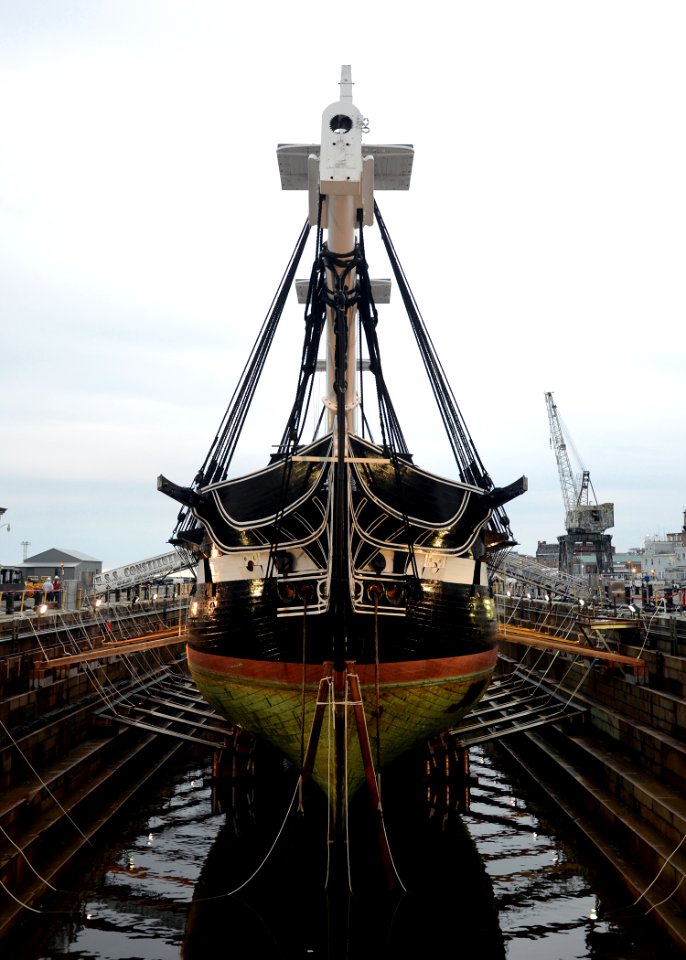 USS Constitution enters dry dock 150519-N-SU274-003