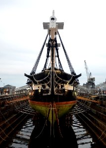 USS Constitution enters dry dock 150519-N-SU274-003