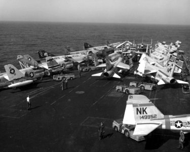 USS Coral Sea (CV-43) flight deck after op Eagle Claw 1980