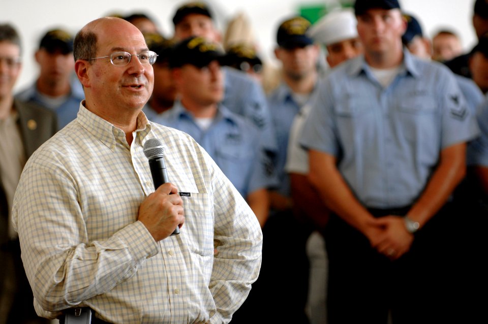 US Navy 070625-N-3642E-857 Secretary of the Navy (SECNAV) The Honorable Dr. Donald C. Winter addresses Sailors at Naval Air Station Key West