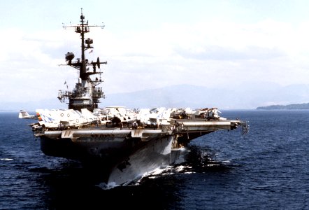 USS Coral Sea (CV-43) underway on 20 March 1982 (6395816)