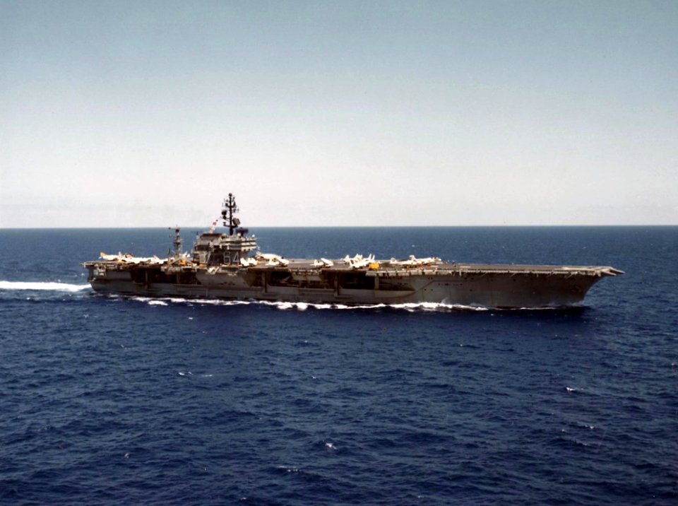 USS Constellation (CVA-64) in the Gulf of Tonkin in 1973