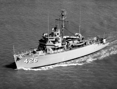USS Conflict (MSO-426) underway c1954 photo