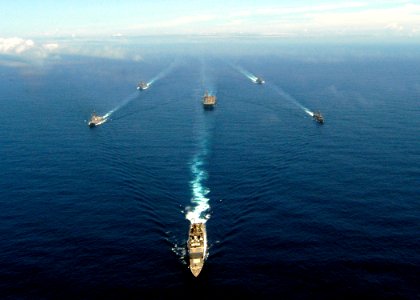 US Navy 070626-N-8154G-370 Bataan Expeditionary Strike Group (ESG) transits the Atlantic Ocean after completing a scheduled deployment to the U.S. 5th and 6th Fleet areas of operations