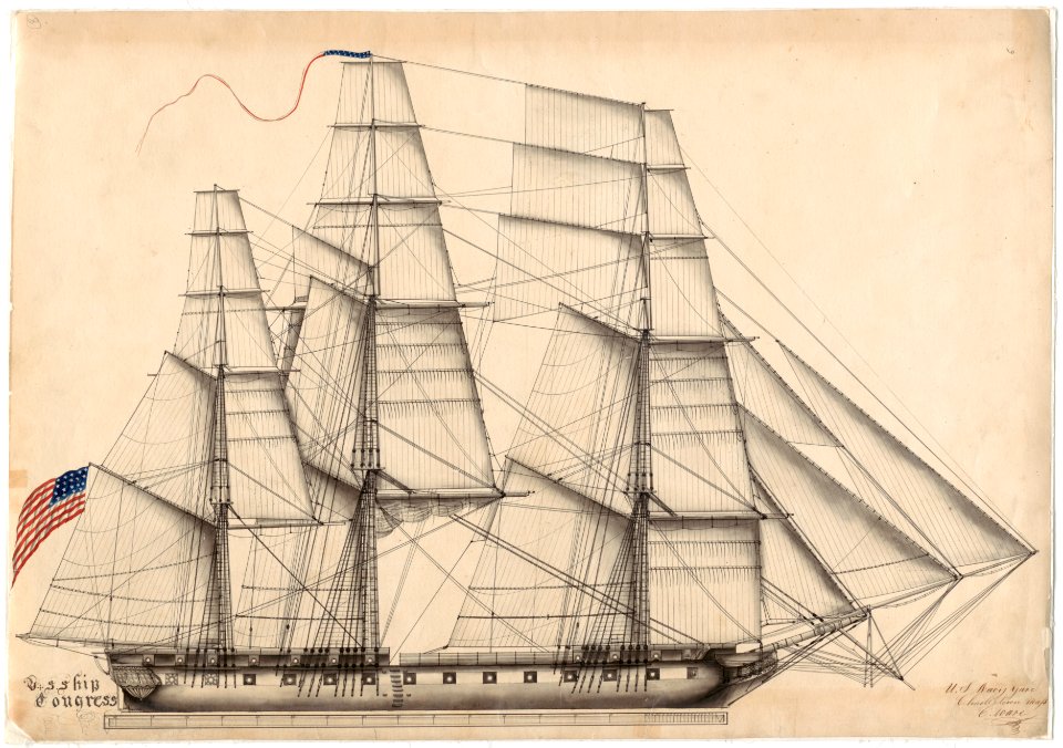 USS Congress Charles Ware coloured version