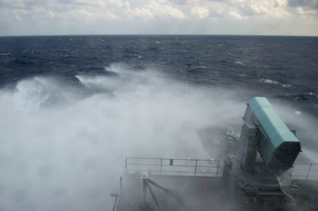USS Comstock in heavy seas 150201-N-CU914-040