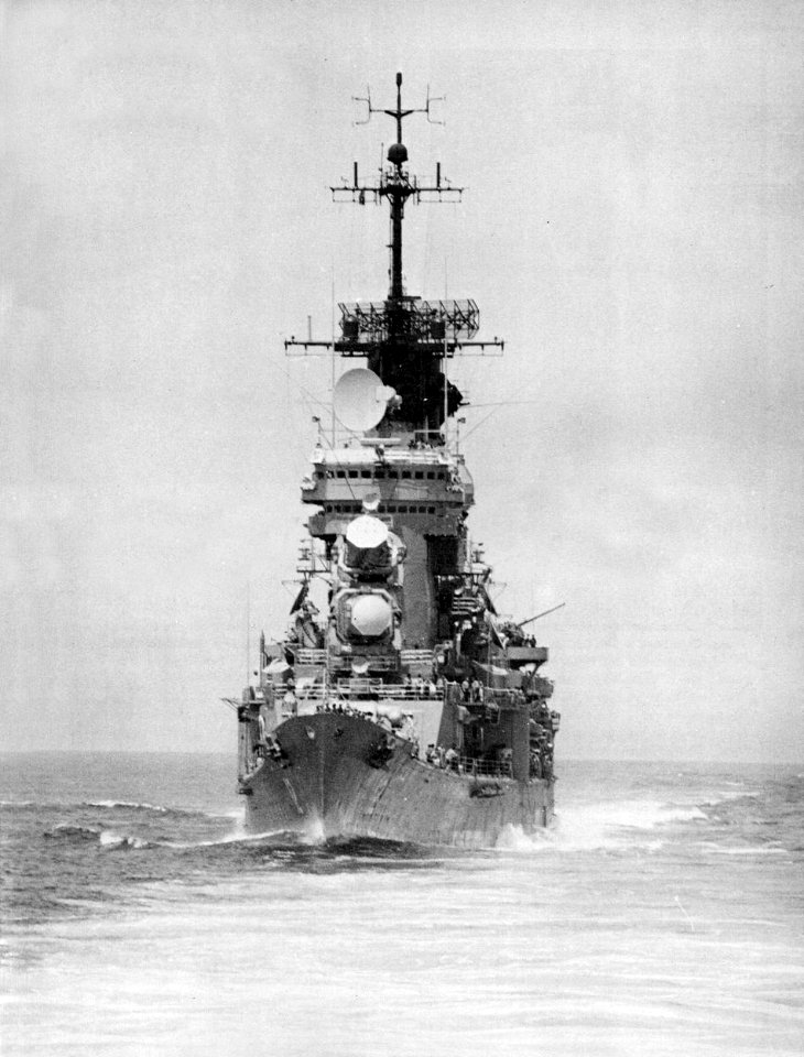 USS Columbus (CG-12) underway in the Mediterranean Sea, in 1972