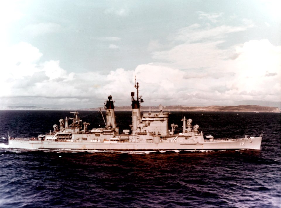 USS Columbus (CG-12) underway off San Diego on 19 February 1965 (NH 82722-KN)