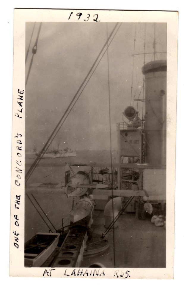 USS CONCORD CL-10 PLANE 1932-