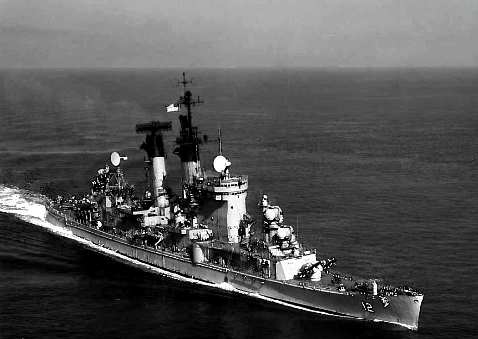 USS Columbus (CG-12) underway at sea, in the 1960s (181002-N-TG517-004)