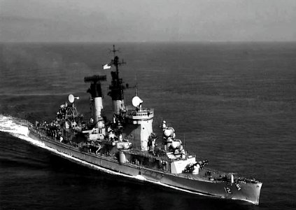 USS Columbus (CG-12) underway at sea, in the 1960s (181002-N-TG517-004)