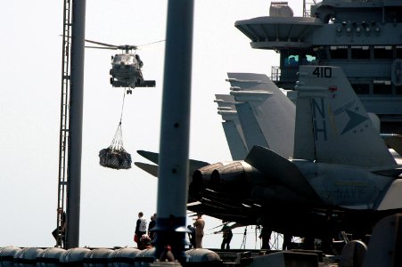 US Navy 070706-N-0890S-011 An SH-60F Seahawk helicopter, assigned to the