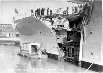 USS Chicago (CA-29) Mare Island Navy Yard 25 Oct 1933
