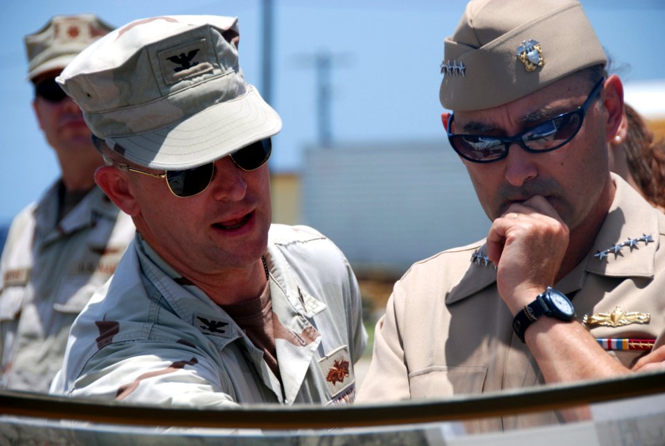 US Navy 070711-A-2100S-028 Adm. James G. Stavridis, commander of U.S. Southern Command, visits Guantanamo Bay to learn about migrant and detainee operations