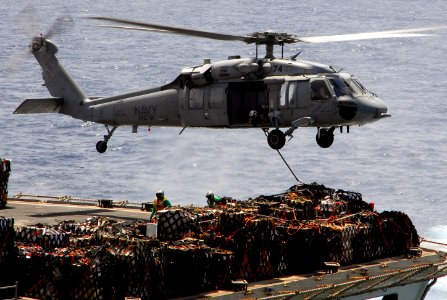US Navy 070718-N-9760Z-002 An MH-60S Seahawk, assigned to the