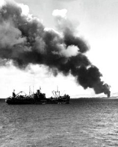 USS Chandeleur (AV-10) at anchor off Saipan on 30 June 1944 (80-G-241403)
