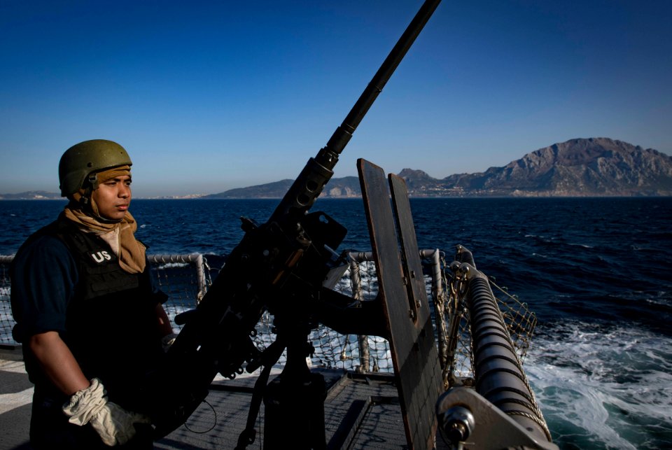 USS Carney Transits Strait of Gibraltar (41948854830)