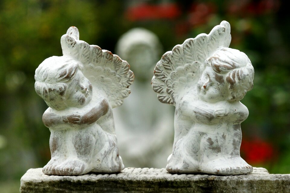 Guardian angel sculpture symbol