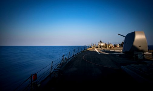 USS Carney Transits Mediterranean Sea (42011874990)