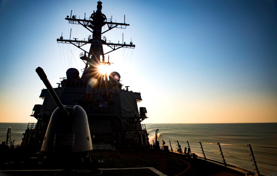 USS Carney Transits Mediterranean Sea (28883910947)