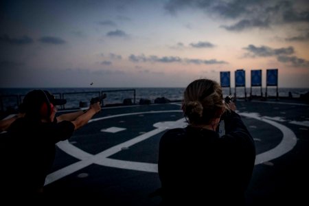 USS Carney Sailors Conduct 9mm Live-Fire Exercise (28941981127)