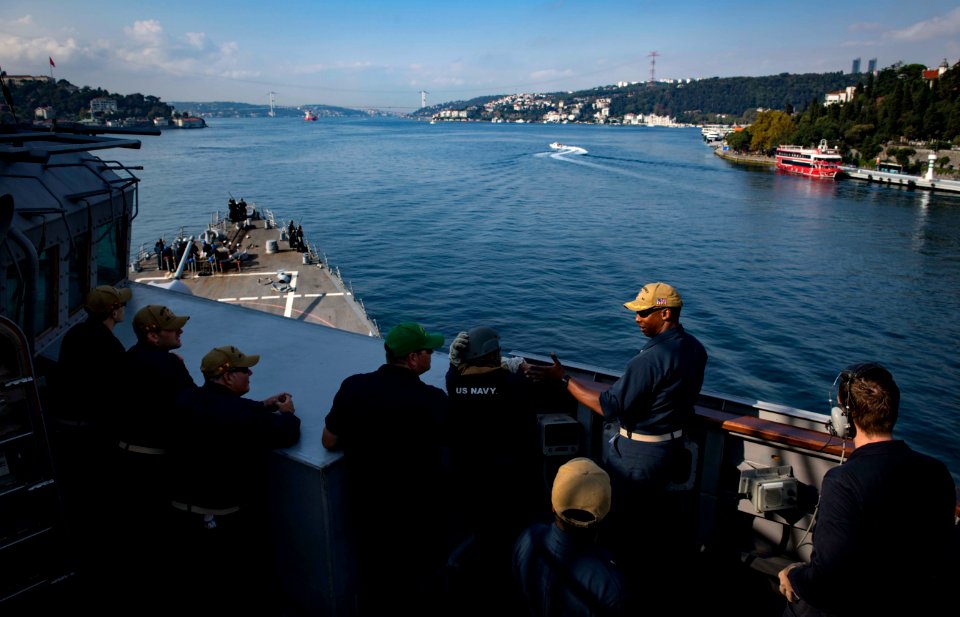 USS Carney Exits The Black Sea (43400442965)