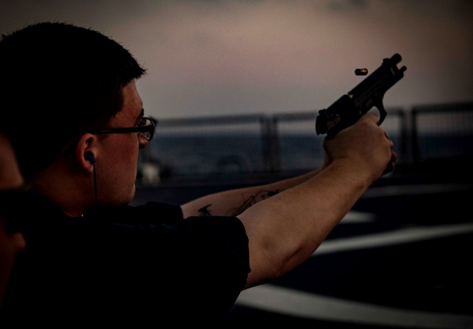 USS Carney Sailors Conduct 9mm Live-Fire Exercise (43878358631)