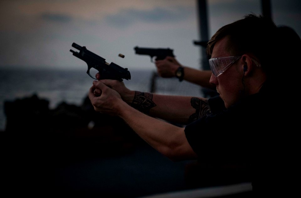 USS Carney Sailors Conduct 9mm Live-Fire Exercise (30008872138)
