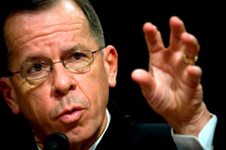 US Navy 070731-N-0696M-106 Chief of Naval Operations (CNO) Adm. Mike Mullen testifies before the Senate Armed Services Committee during his confirmation hearing for appointment to Chairman of the Joint Chiefs of Staff at Hart S