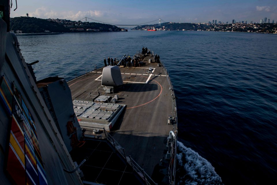 USS Carney Exits The Black Sea (42498774480)