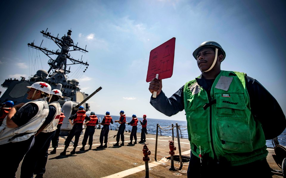 USS Carney Conducts Underway Replenishment (43103746805)