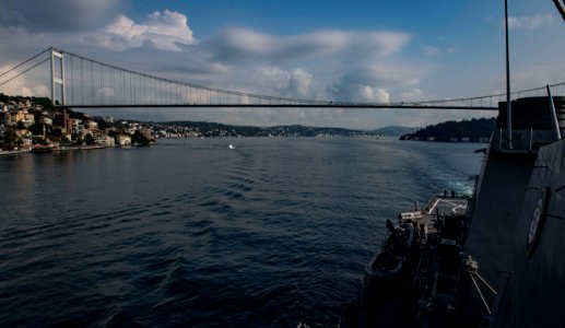 USS Carney Exits The Black Sea (42498773150)