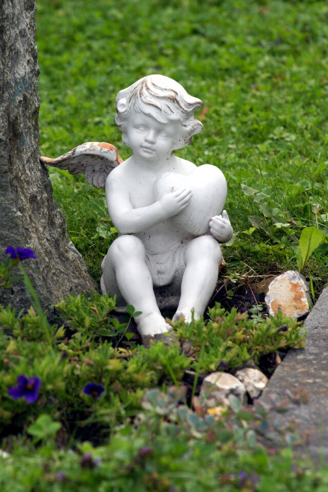 Guardian angel sculpture symbol