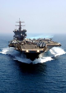 US Navy 070817-N-6524M-002 The nuclear-powered aircraft carrier USS Enterprise (CVN 65) underway while conducting maritime operations in the region