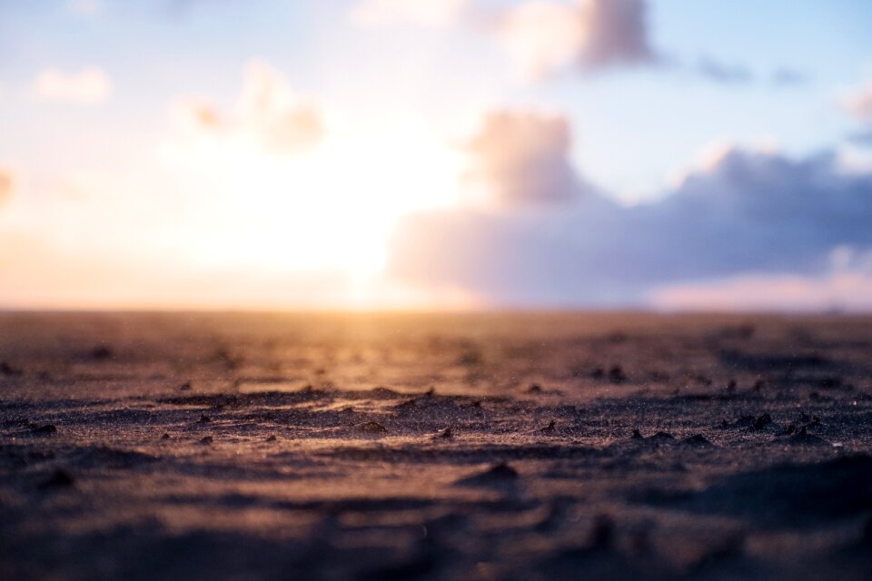 Horizon blur sunset
