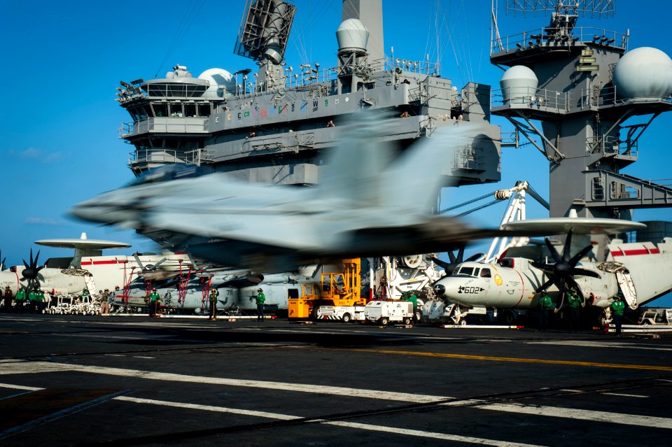USS Carl Vinson supports maritime security operations, strike operations in Iraq and Syria 141127-N-HD510-178