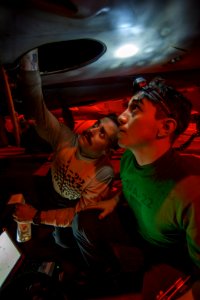 USS Carl Vinson Sailors conduct aircraft maintenance 141204-N-TP834-456