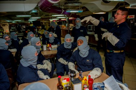 USS Carl Vinson general quarters drill 141205-N-TR763-059