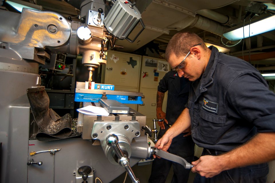 USS Carl Vinson machine shop activity 141025-N-TP834-003
