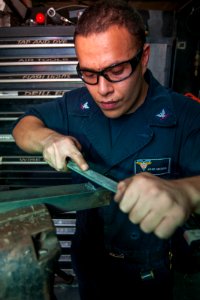 USS Carl Vinson machine shop activity 141025-N-TP834-051