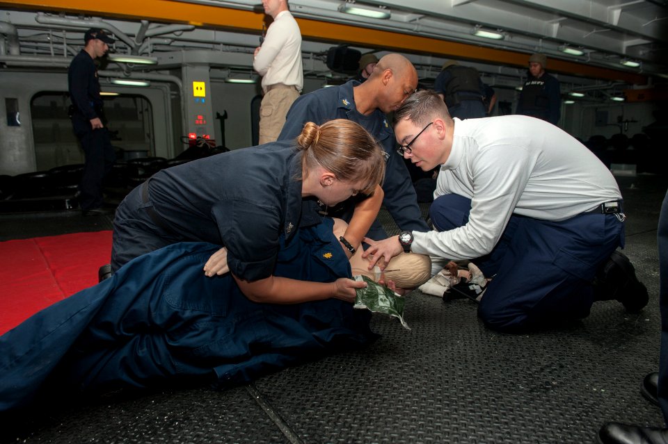 USS Carl Vinson active shooter drill 141030-N-HD510-052